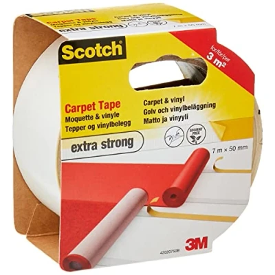 Image of Scotch 4202750B Extra Strong Carpet Tape White