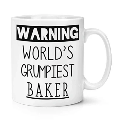 Image of Warning World&#039;s Grumpiest Baker 10oz Mug Cup