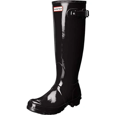 Image of Hunter Original Tall, Women&#039;s Rain Boots,Black,4 UK Ladies