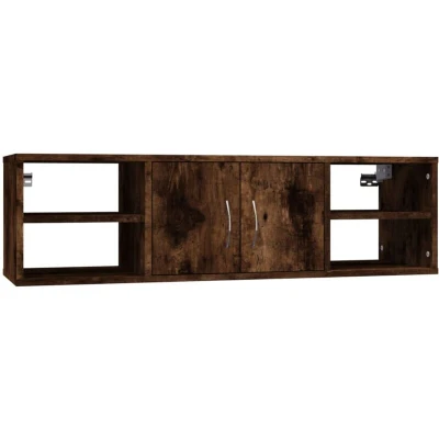 Image of vidaXL Wall Shelf Smoked Oak 102x30x29 cm Engineered Wood