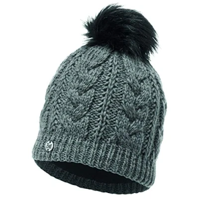 Image of Buff Women Darla Knitted and Band Polar Fleece Hat Grey Pewter, Adult