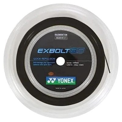 Image of Yonex EXBOLT 65 Badminton String 200m Reel, Black