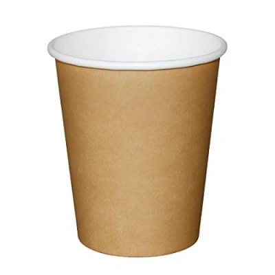 Image of Fiesta GF031 Brown Single Wall Hot Cups (Pack of 50)