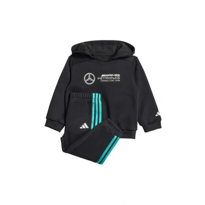 Image of adidas Performance AMG Petronas Formula ONE Jogger LONG Sleeve SET Tracksuit for kids, Size: 3 6m, Black white