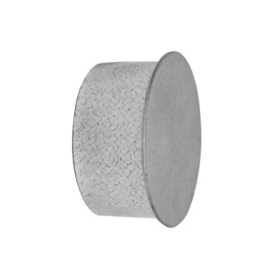 Image of Kamino Flam Ø 100 mm, Hot dip Aluminised (FAL) Stove Pipe Cap, Insulated Flue Heat Resistant Fireplace Hole Cover, Chimney End Tee Silver