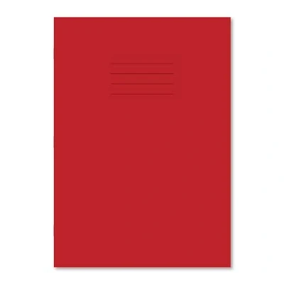 Image of Hamelin A4 Exercise Book Stapled, Square Ruled, 80 Page, Red, 50 Pack