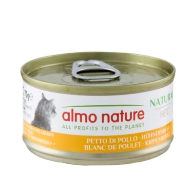Image of almo nature Mega pack Chicken Breast Wet Cat Food 6x70g