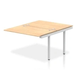 Image of Impulse Bench B2B Ext Kit 1200 Silver Frame Office Desk Maple