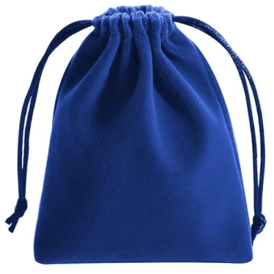 Image of GELIMY 10PCS Soft Coloful Velvet Pouches Bag Jewellery Packing Drawstring Wedding Party Gift 5 Sizes (15X20CM, BLUE)