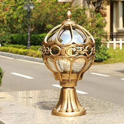 Image of ChaoZan Garden Post Lights Outdoor Lighting Floor Lamp E27 230V IP55 Aluminum Street Lamp(Gold Color