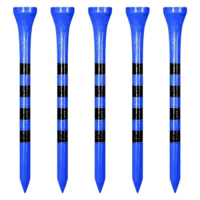 Image of Zivisk Bamboo Golf Tees 83mm 100 Count, 3 1/4 inch Long Wooden Blue