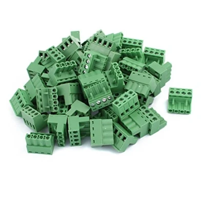 Image of Sourcingmap 50Pcs 300V KF2EDGK 5.08mm Pitch 4 Pin PCB Screw Terminal Block Connector