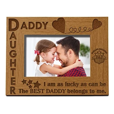 Image of ukgiftstoreonline Daddy and Daughter Wooden Photo Frame Gift (8 x 10 Inch)