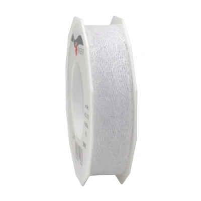 Image of C.E. Pattberg DERBY Decorative Ribbon in White, 27 yards of Lace for Gift Wrapping, 1 inch width, Accessories Decoration &amp; Handicrafts, Tape Wrapping Presents