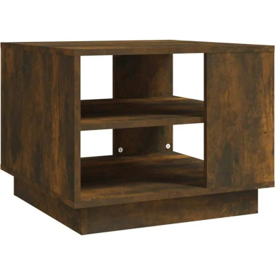 Image of vidaXL Coffee Table Smoked Oak 55x55x43 cm Engineered Wood