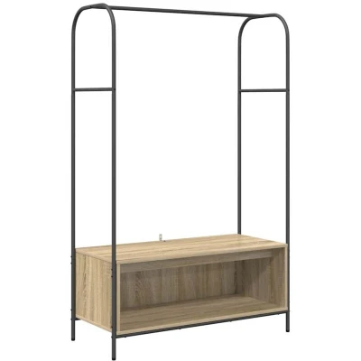 Image of vidaXL Clothes Rack with Shelves Sonoma Oak 100x44x160 cm