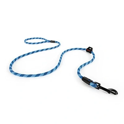 Image of EZYDOG Summit LITE Dog Lead Training Lead, Small Dogs, Medium Large Sturdy 6mm Thickness, Strong Climbing Rope, 1.2M (Blue)