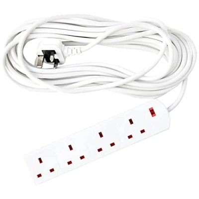 Image of PIFCO PIF2050 Extension, White, Label &#039;4 Gang 10m&#039;