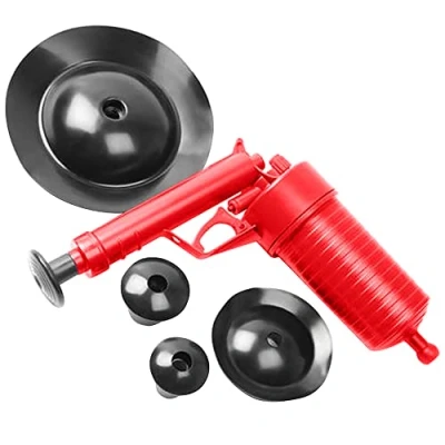 Image of DEKTON DT30340 Drain Blaster with Four ATTACHMENTS Cleaner, UNBLOCKER, RED