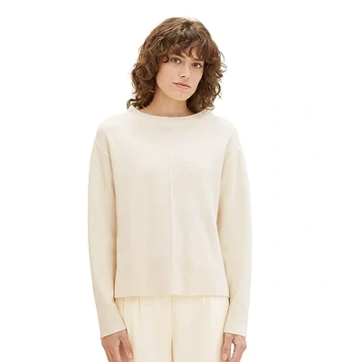 Image of TOM TAILOR Women&#039;s 1038706 Sweater, 17573 Soft Beige Melange, XXL