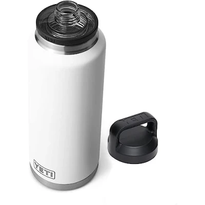 Image of YETI Rambler Bottle Chug, Vaccum Insulated Stainless Steel with Chug Cap, White, 46 oz (1.4 L)