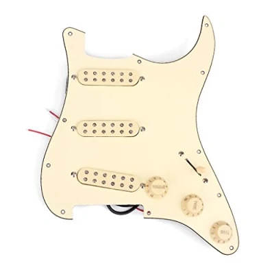 Image of Alnicov 3 ply Loaded Prewired Pickguard SSS,cream