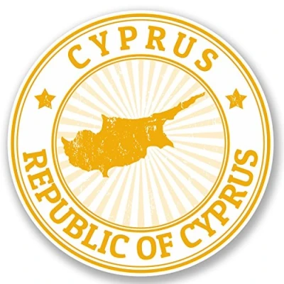 Image of 2 x Cyprus Vinyl Sticker Decal Bike Laptop Travel Luggage Map Flag #4655 (10cm 10cm)