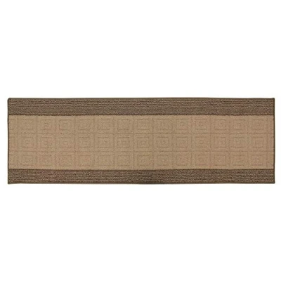 Image of Palmero Machine Washable Latex Backed Carpet Runner, Beige/Brown
