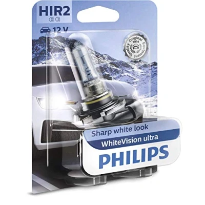 Image of Philips WhiteVision ultra HIR2 car headlight bulb, single blister