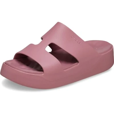 Image of Crocs Women&#039;s Getaway Platform H Strap Sandal, Cassis, 8 UK