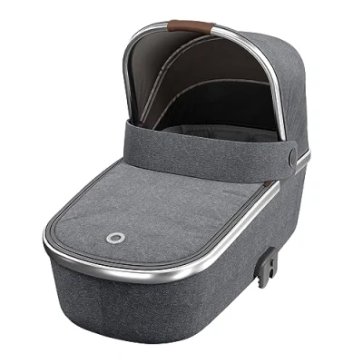 Image of Maxi Cosi Oria Carrycot, Comfortable Pushchair Lightweight and Easy to Lift, Compatible Strollers, Luxe Premium Design, Usable from Birth up 6 Months, 0 9 kg, Twillic Grey