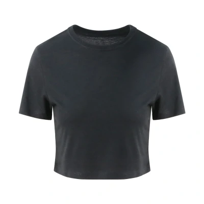 Image of AWDis Womens Tri Blend Cropped T Solid Black