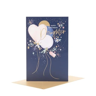 Image of UK Greetings Birthday Card for Daughter Stunning Balloons Design