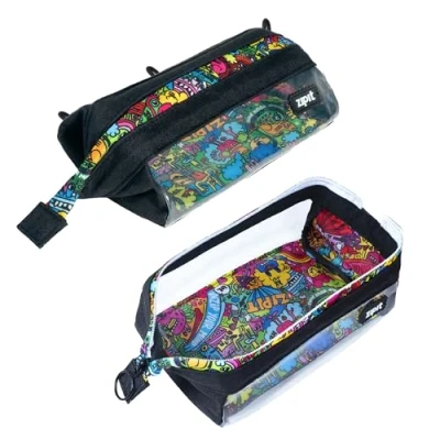 Image of ZIPIT Clear Lenny Pencil Case Large Capacity Pouch Bag for School, College and Office