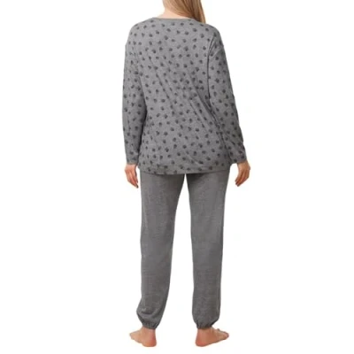 Image of Triumph Women&#039;s Endless Comfort PK LSL Pajama Set, Opaque, Dark Grey Melange, 10