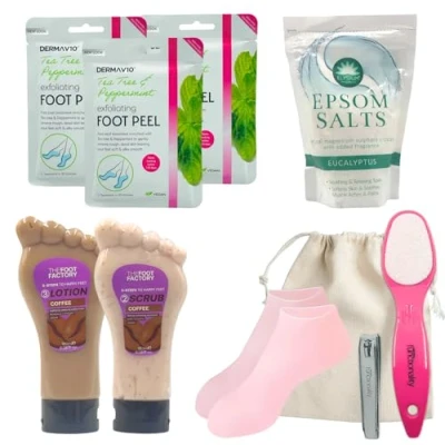 Image of New Ultimate Foot Care Bundle with Exfoliating Essentials for Mask, Peel Spa (Coffee, One Size)