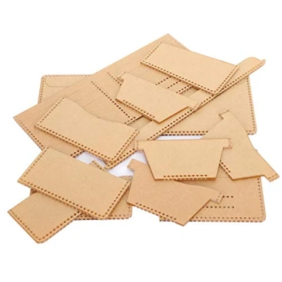Image of Okuyonic Leather Acrylic Template, Clear Wallet Template Pattern Stencils Patterns Hand‑Made Purse DIY Making Tool