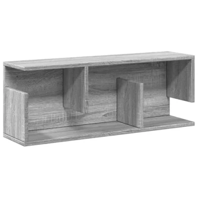 Image of vidaXL Wall Cabinet 80x20x30 cm Grey Sonoma Engineered Wood Floating Storage
