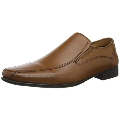 Image of Thomas Crick Men&#039;s &#039;Moray&#039; Slip on Shoes, Classic, Timeless and Durable Formal Shoes with a Smart Sleek Upper, Crafted Premium Quality Leather (Black/Tan)
