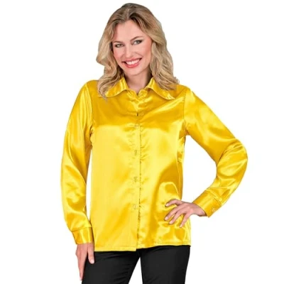Image of Widmann 22081 Bluse Satin Blouse, Solid, Yellow, S