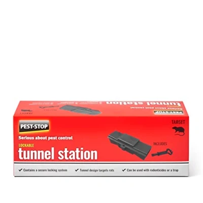 Image of Pest Stop Tunnel Station Mice Control Rats Fast Acting Secure Lock System Indoor and Outdoor Rat for Home, Office, Garden, Industry