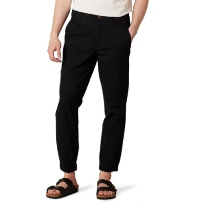 Image of Amazon Essentials Men&#039;s Slim Fit Chino Joggers, Black, XS
