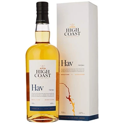 Image of High Coast Distillery Hav Swedish Whisky, 70 cl, 48% Alcohol Content by Volume, Whiskey Deal of the Day, Single Malt With Oak Spice Flavours, Serve Neat, On Rocks or a Dash Water