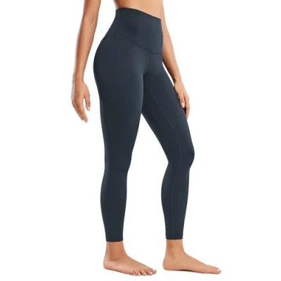 Image of CRZ Yoga Butterluxe 25&#039;&#039; Super High Waisted Leggings for Women Stretchy Workout Over Belly Pants True Navy 14