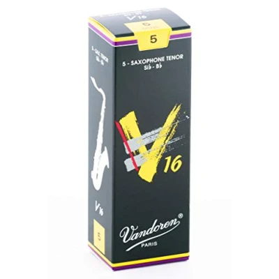 Image of Vandoren V16 Tenor saxophone reeds, box of 5 Strength