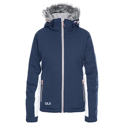 Image of DLX Women Sandrine Warm Waterproof and Windproof Ski Jacket Navy, X Large