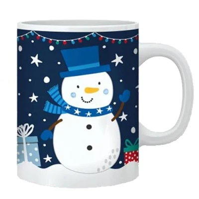 Image of Widdle Gifts Ltd Christmas Novelty Stoneware Mug Hot Chocolate Snowman