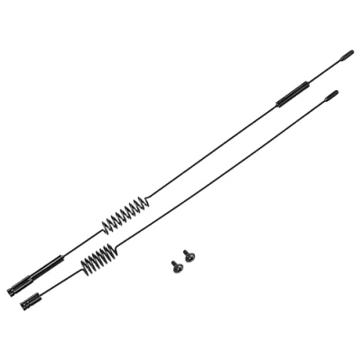 Image of 2Pcs RC Antenna, Black Metal Decoration Accessory Parts Simulation Antenna Available for Traxxas T RX 4 Crawler Car