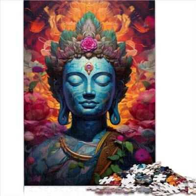 Image of Adult Puzzle Psychedelic Buddha for Adults 1000 Cardboard Puzzles Ages 12+ Educational Size (26x38cm)