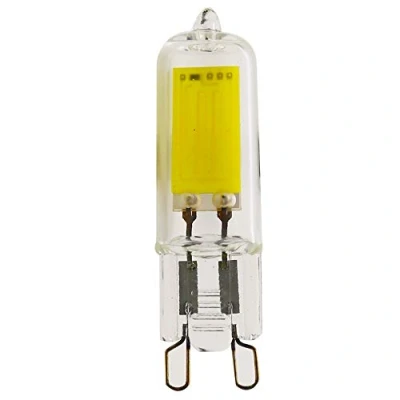 Image of LED 5 W AC 220 V Full Glass Body Halogen Plug In Base Bulb, G9 Base, Not Dimmable, Replacement for 40 Watt, 360 Beam Angle, Cool White 6000 K